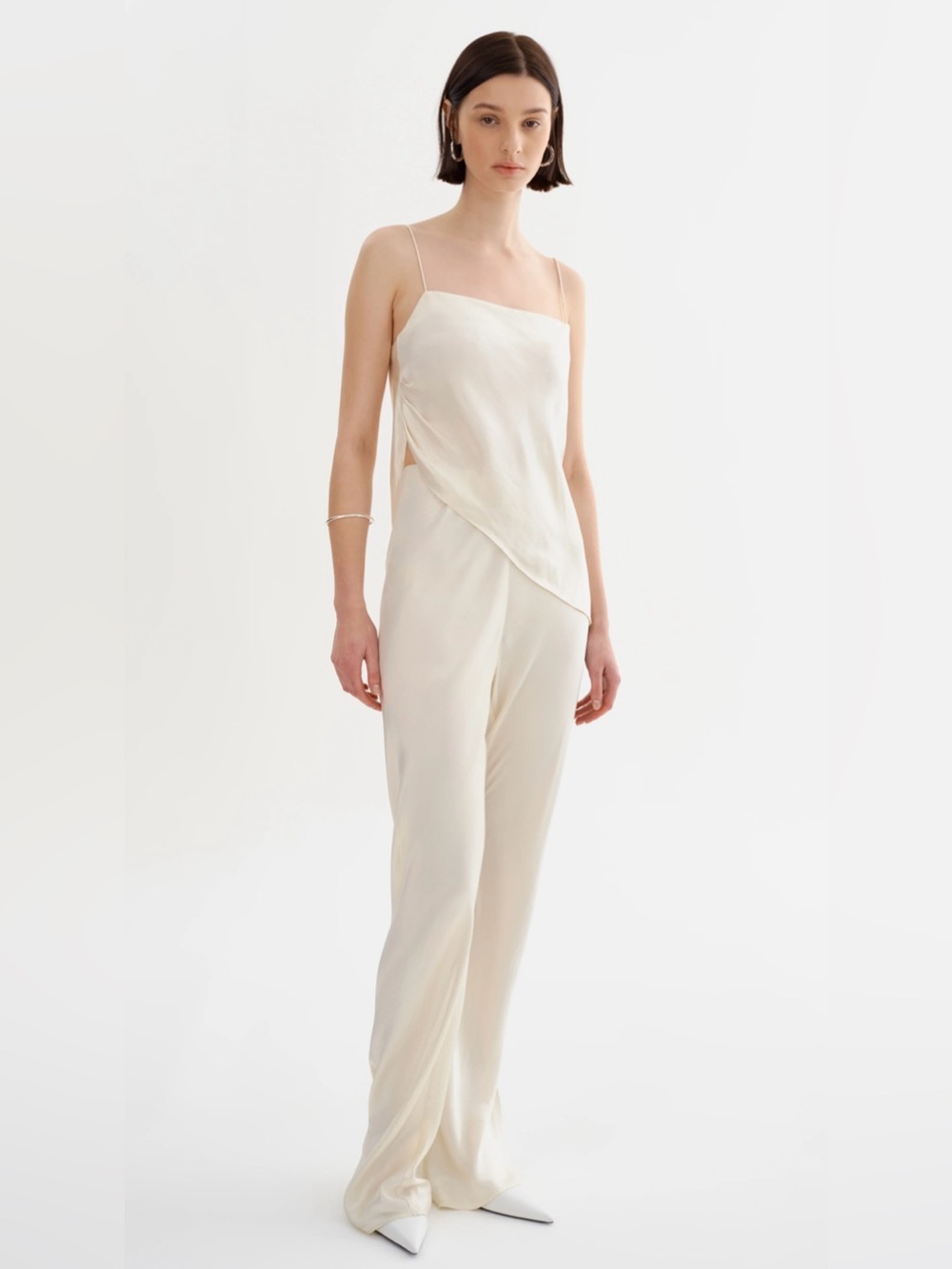 New! Lamarque Solange Draped Satin Cami 🤍 XXS NWT! - Picture 4 of 15